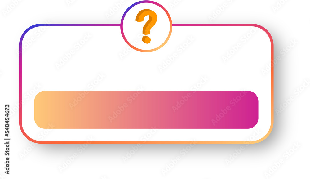 Poster social media question box. ask me a question user interface design.