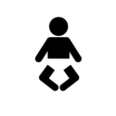 Baby icon. Simple nursery symbol, isolated vector illustration