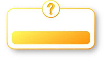 Social media question box. Ask me a question user interface design.