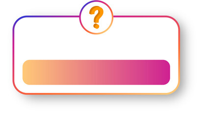 Obraz premium Social media question box. Ask me a question user interface design.