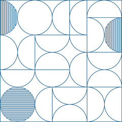 A flat stylish geometric figure, blue lines