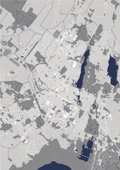 map of the city of Siauliai, Lithuania