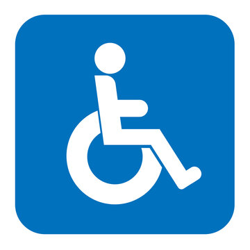 The icon of the patient's line with disabilities. Sign for mobile concept and web design. The icon of the silhouette vector of a disabled person. Symbol, logo illustration. Vector graphics