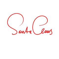 the signature of Santa Claus. autograph on a letter to a child