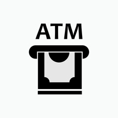 ATM Icon. Automatic Teller Machine Symbol - Vector.     