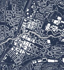 map of the city of Orebro, Sweden