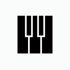 Piano Icon. Music Instrument Symbol for Design, Presentation, Website or Apps Elements.     