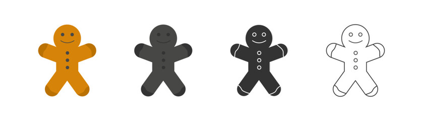 Christmas cookie set. Vector illustration.