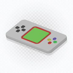 Game Control Isometric Icon, game console video game illustration.