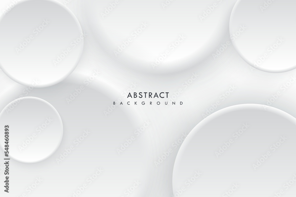 Poster vector geometric circle shape with shadow texture on white background.