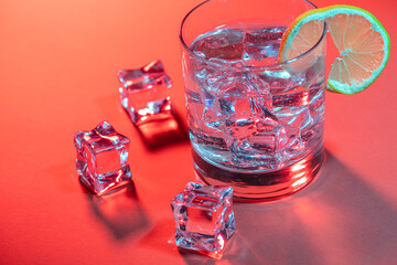 drink with ice cubes