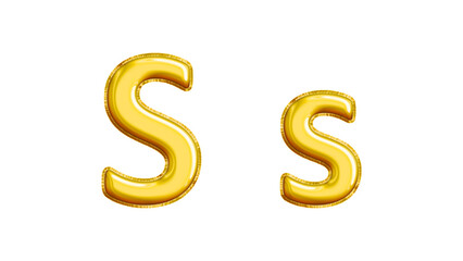 Realistic "Ss" Isolated Balloon Text Effect. You can use this asset for content like as Birthday, Party, Anniversary, Education, Carnival, Celebrate, Wedding, Valentine, Christmas, Happy New Year etc.