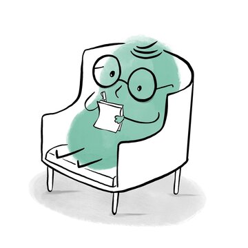 Writing on the couch