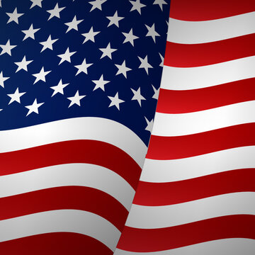 wavy american flag background suitable for commemorating american independence day.
