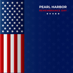 National Pearl Harbor Remembrance Day. December 7. Holiday concept. Template for background, banner, card, poster with text inscription.