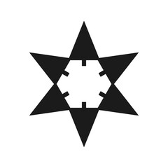 Radial Christmas Tree Six Point Star