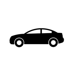 black and white car isoled icon