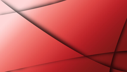 Abstract smooth red background with tear-like black triangular cuts on paper