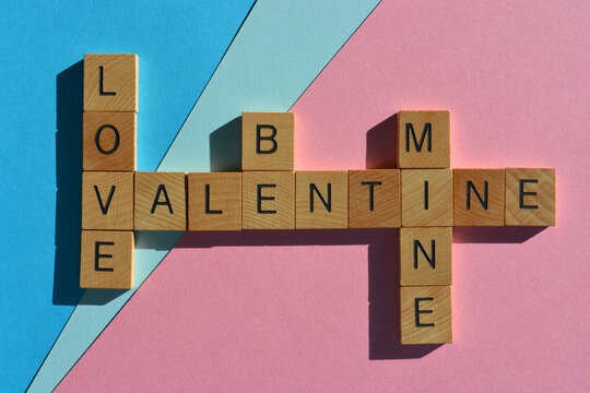 Love Be Mine Valentine, phrase as banner headline