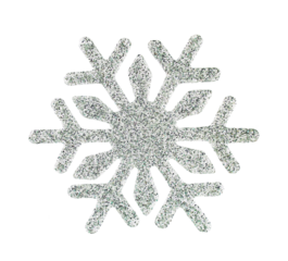 Isolated shiny silver snowflake. Christmas decor. New Year