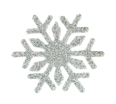 Isolated shiny silver snowflake. Christmas decor. New Year