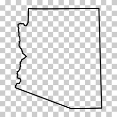 Arizona map shape, united states of america. Flat concept icon symbol vector illustration