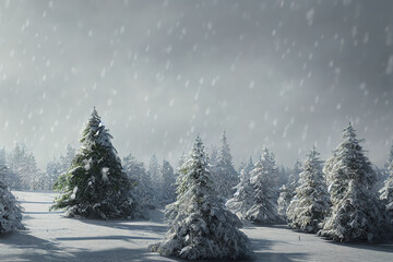 Fototapeta premium Christmas card, screensaver. AI render