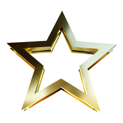 gold star isolated on white background