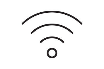 Wi Fi symbol signal connection. Vector wireless internet technology sign. Wifi network communication icon.
