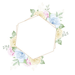 Pink Roses Flowers Wreath