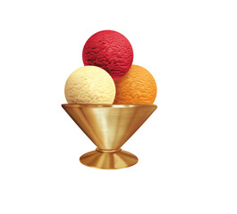glace, 3 boules, coupe, sorbet, frais, dessert, sucré, crème glacée, délicieux, parfum, citron, orange, cassis