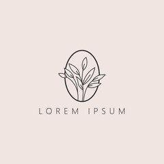 Luxury Leaf Nature Logo Design Vector