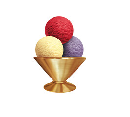 glace, 3 boules, coupe, sorbet, frais, dessert, sucré, crème glacée, délicieux, parfum, vanille, myrtille , cassis