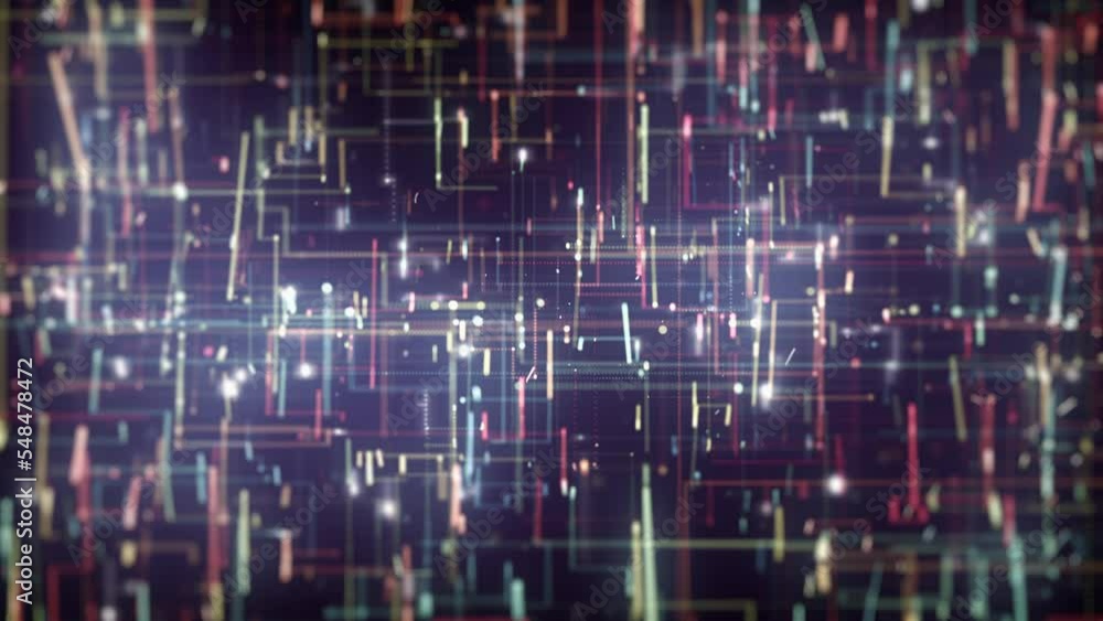 Poster abstract digital data technology background/ 4k animation of an abstract high technology wallpaper b