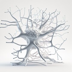 Obraz premium Illustration about neurons. Made by AI.