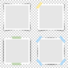 Photo. Photo frame. Template mockup Photo Frame. Photo Frames collection. Empty photo frames, isolated. Vector illustration