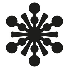 Christmas star snowflake simple icon 