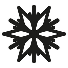 Christmas star snowflake simple black icon