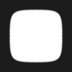 Zigzag Edge Squircle Shape Border Frame