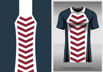Fototapeta na wymiar Textured sport jersey template design