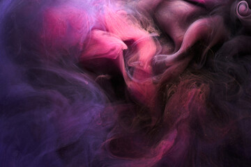 Pink lilac abstract background, luxury smoke, acrylic paint underwater explosion, cosmic swirling ink © amixstudio