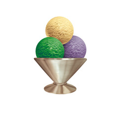 glace, 3 boules, coupe, sorbet, frais, dessert, sucré, crème glacée, délicieux, parfum, menthe, myrtille, pralinée