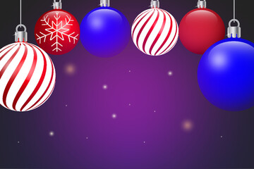 christmas background with balls