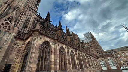 Fototapeta premium Strasbourg city center medieval old buildings 