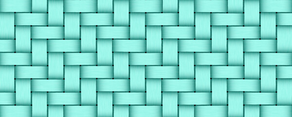 Light blue wicker background. Geometric seamless pattern.	
