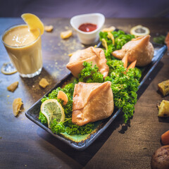 samosa with tea