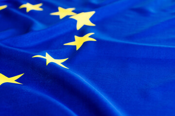 Closeup of European Union flag