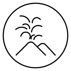  volcano eruption icon