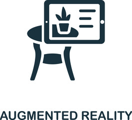 Augmented Reality icon. Monochrome simple Smart Technology icon for templates, web design and infographics