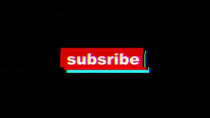 Short animation of subscribe button with glitch effect. A short video to invite subscription - Powered by Adobe
